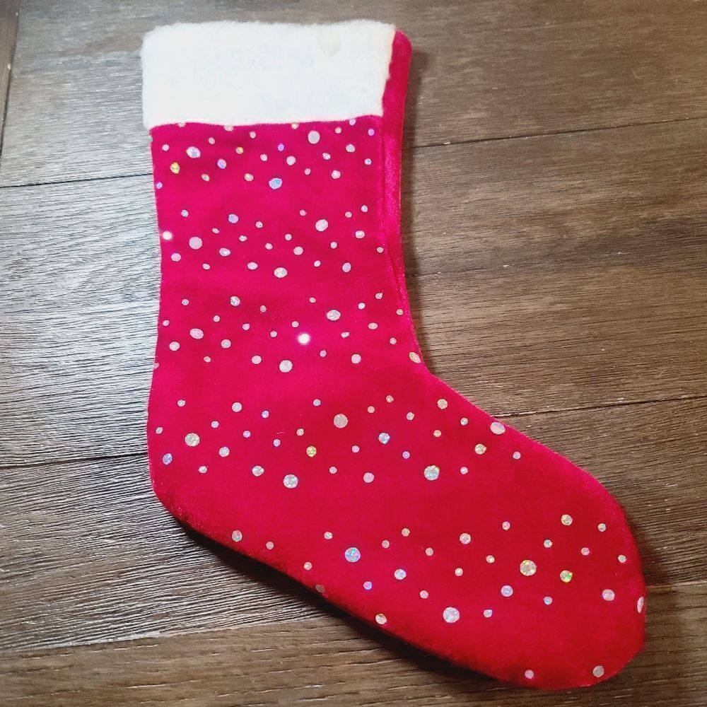 Avon Canada Glam Rhinestone Velvet Christmas Stocking